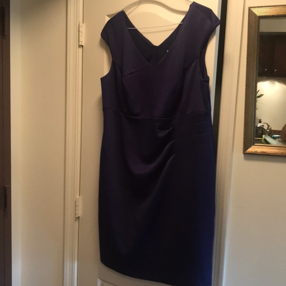 Dress Barn dark blue dress 18 NWT